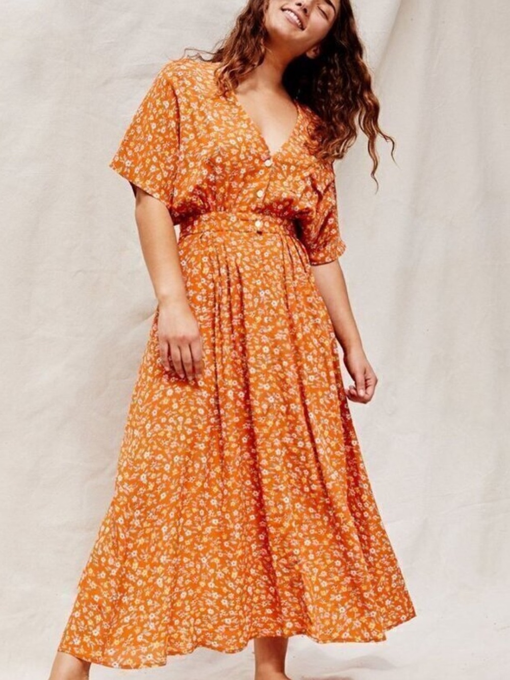 Christy Dawn Lottie Dress in Nectar Calico Petite XS P-XS